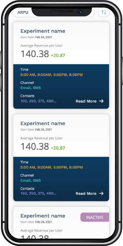 phone experiment toovio app